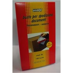 Markin - Busta postale - formato DL - 122 x 225 mm - apertura laterale - trasparente
