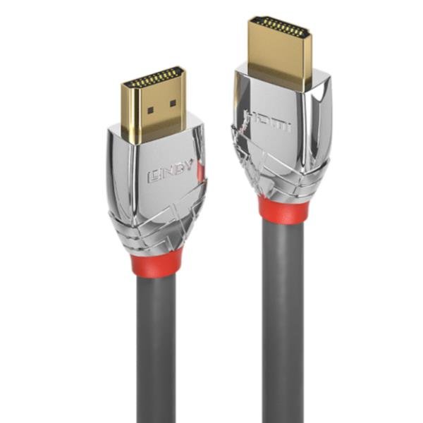 Lindy Cromo Line Standard - Cavo HDMI con Ethernet - HDMI maschio a HDMI maschio - 10 m - tripla schermatura - grigio boots - supporto 4K