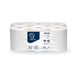 PAPERNET ASCIUGAMANI IN ROTOLO AUTOCUT DI PURA CELLULOSA 2 VELI 105MT ALTEZZA STRAPPO 20 CM BIANCO CONF 6 PZ.