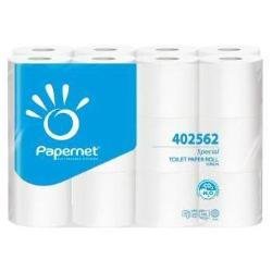 Papernet - Carta igienica - pura cellulosa - 350 fogli - rotolo - 38.5 m - bianco (pacchetto di 24)