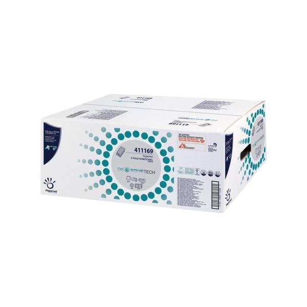 Papernet Superior - Asciugamani - pura cellulosa - 210 fogli - piega a V - bianco