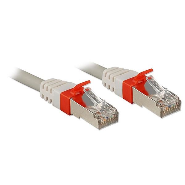 Lindy - Cavo patch - RJ-45 (M) a RJ-45 (M) - 30 cm - doppino rivestito schermato (SSTP) - CAT 6a - senza alogeni, stampato, bloccato - grigio