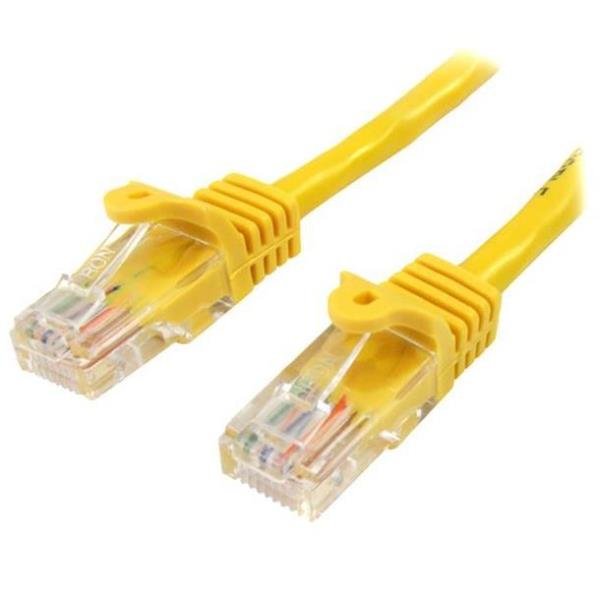 StarTech.com Cavo di Rete da 50cm Giallo Cat5e Ethernet RJ45 Antigroviglio - Cavo Patch Snagless - Cavo patch - RJ-45 (M) a RJ-45 (M) - 50 cm - UTP - CAT 5e - antiaggrovigliamento, bloccato - giallo