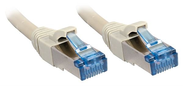 Lindy - Cavo patch - RJ-45 (M) a RJ-45 (M) - 30 cm - SFTP, PiMF - CAT 6a - senza alogeni, stampato, antiaggrovigliamento - grigio