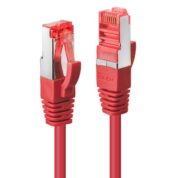 Lindy - Cavo patch - RJ-45 (M) a RJ-45 (M) - 50 cm - SFTP, PiMF - CAT 6 - antiaggrovigliamento - rosso