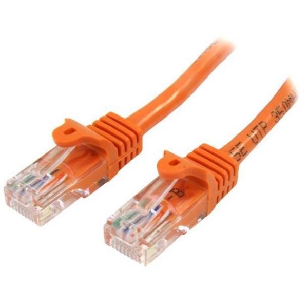 StarTech.com Cavo di rete CAT 5e - Cavo Patch Ethernet RJ45 UTP Arancio da 3m antigroviglio - Cavo RJ45 M/M Cat 5e (45PAT3MOR) - Cavo patch - RJ-45 (M) a RJ-45 (M) - 3 m - UTP - CAT 5e - stampato, antiaggrovigliamento - arancione