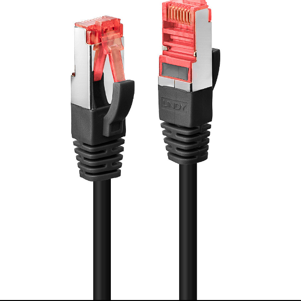 Lindy - Cavo patch - RJ-45 (M) a RJ-45 (M) - 30 cm - SFTP, PiMF - CAT 6e - stampato, antiaggrovigliamento - nero