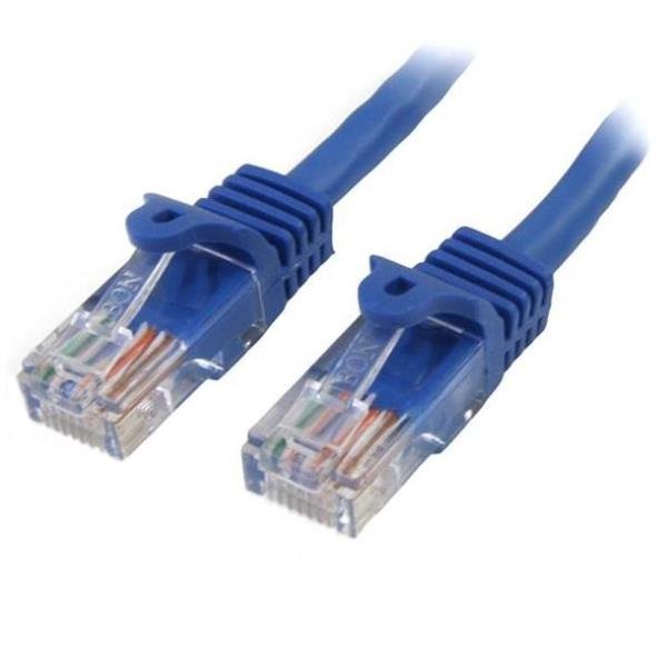 StarTech.com Cavo di Rete da 10m Blu Cat5e Ethernet RJ45 Antigroviglio - Cavo Patch Snagless (45PAT10MBL) - Cavo patch - RJ-45 (M) a RJ-45 (M) - 10 m - UTP - CAT 5e - antiaggrovigliamento, bloccato - blu