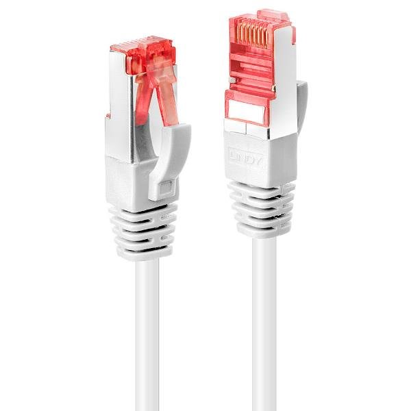 Lindy - Cavo patch - RJ-45 (M) a RJ-45 (M) - 5 m - SFTP, PiMF - CAT 6 - antiaggrovigliamento - bianco