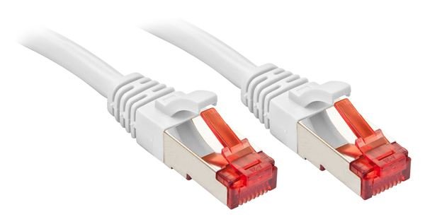 Lindy - Cavo patch - RJ-45 (M) a RJ-45 (M) - 50 cm - SFTP, PiMF - CAT 6 - antiaggrovigliamento - bianco