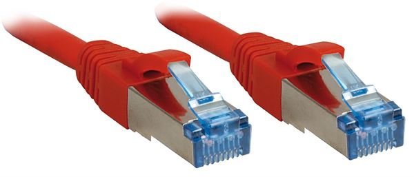 Lindy - Cavo patch - RJ-45 (M) a RJ-45 (M) - 2 m - SFTP, PiMF - CAT 6a - senza alogeni, stampato, antiaggrovigliamento - rosso