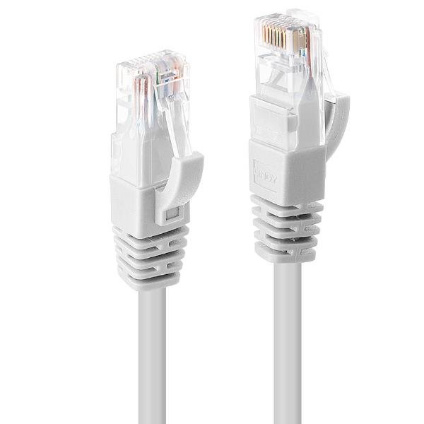 Lindy - Cavo patch - RJ-45 (M) a RJ-45 (M) - 5 m - UTP - CAT 6 - stampato, antiaggrovigliamento, bloccato - bianco