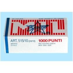 ZENITH 515/10 PUNTI METALLICI ACCIAIO S 24/10 MM CONF 10X1000 PUNTI