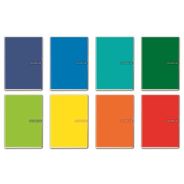 Blasetti Colorclub - Taccuino - A4 - 21 fogli / 42 pagine - quadretti - disponibile in colori assortiti