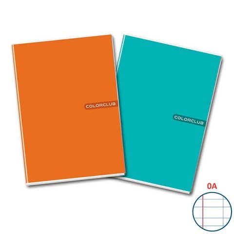 Blasetti Colorclub - Taccuino - A4 - 21 fogli / 42 pagine - quadretti - disponibile in colori assortiti
