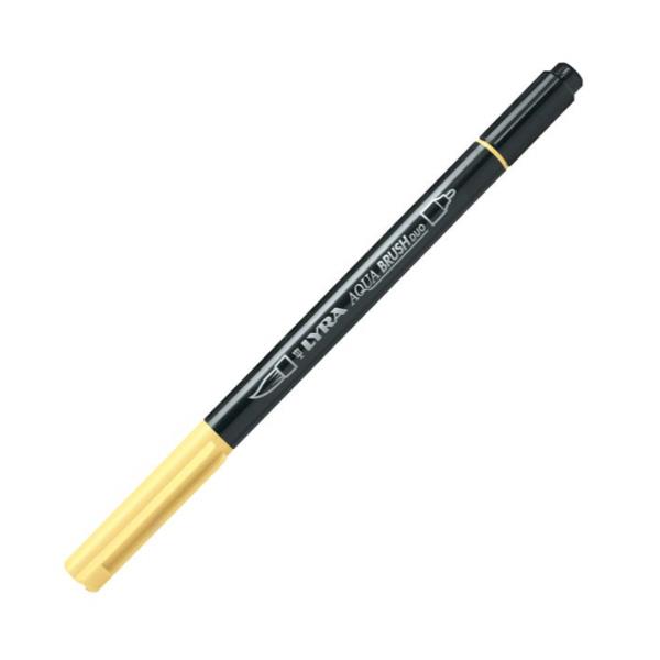 Pennarello Aqua Brush Duo - punte 2/4 mm - giallo chiaro - Lyra