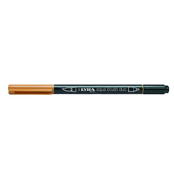 Pennarello Aqua Brush Duo - punte 2/4 mm - ocra d'oro - Lyra