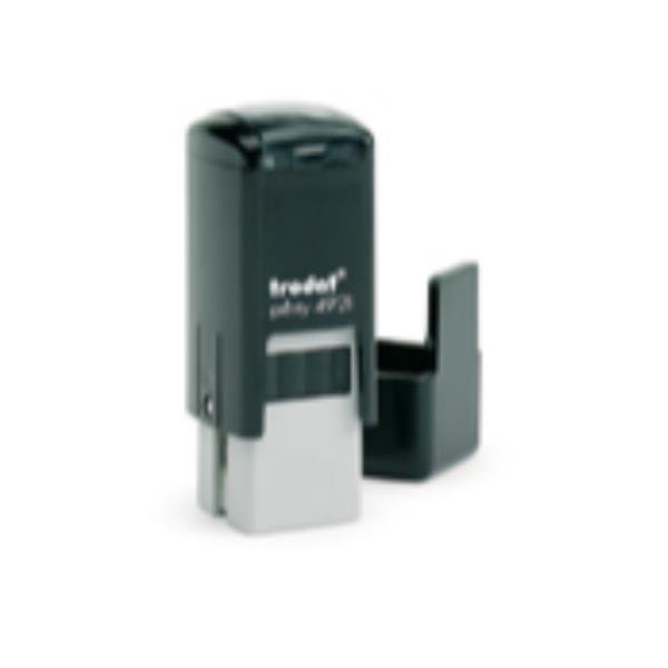 Trodat Printy 4921 - Timbro - autoinchiostrante - nero - testo personalizzabile - 12 x 12 mm - nero