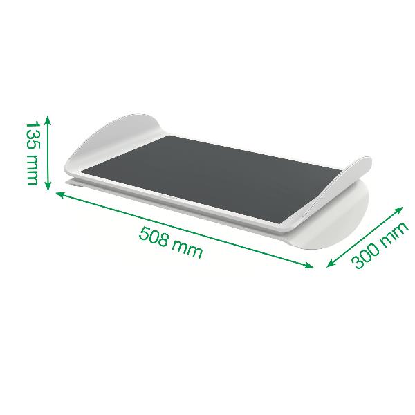 Poggiapiedi regolabile a 2 altezze per computer Leitz Ergo grigio chiaro - 508x135x300 mm - 65030085