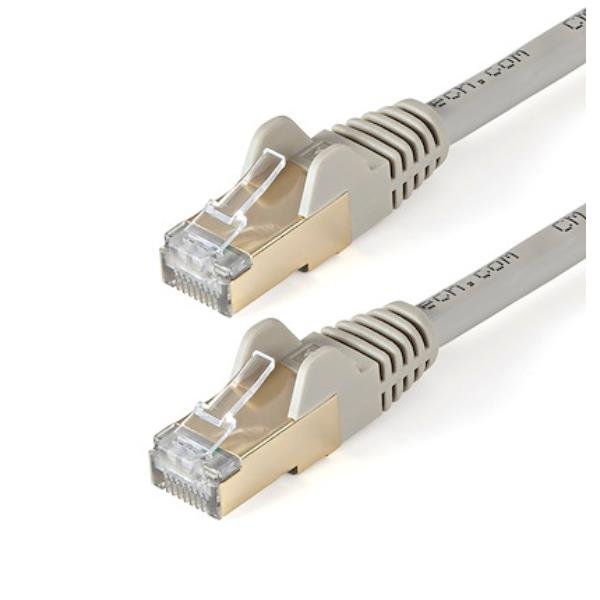 StarTech.com Cavo di rete Ethernet RJ45 CAT6a da 7.5m - Grigio - Cavo in rame - Cavo Network (6ASPAT750CMGR) - Cavo patch - RJ-45 (M) a RJ-45 (M) - 7.5 m - STP - CAT 6a - stampato, antiaggrovigliamento - grigio