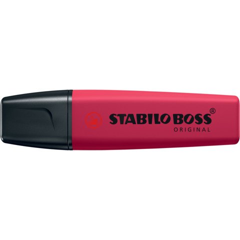 STABILO BOSS WILDFLOWER EVIDENZIATORE PUNTA A SCALPELLO 2/5 mm BORGOGNA CONF 10 Pz.