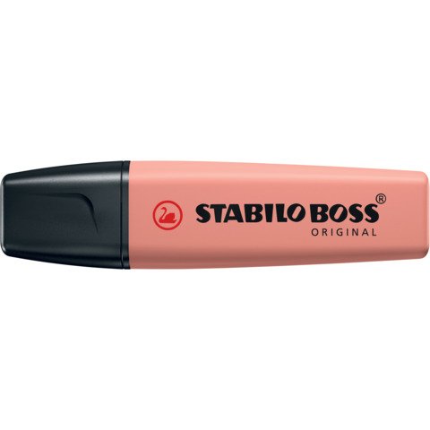 STABILO BOSS ORIGINAL NATURE COLORS EVIDENZIATORE PUNTA A SCALPELLO 2/5 mm TERRA DI SIENA CONF 10 Pz.