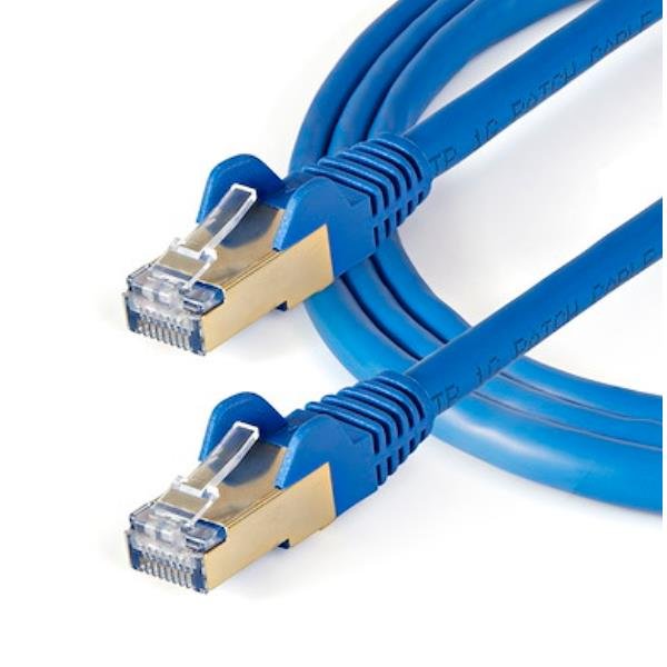 StarTech.com Cavo di rete Ethernet RJ45 CAT6a da 10m - Blu - Cavo in rame - Cavo Network (6ASPAT10MBL) - Cavo patch - RJ-45 (M) a RJ-45 (M) - 10 m - STP - CAT 6a - stampato, antiaggrovigliamento - blu