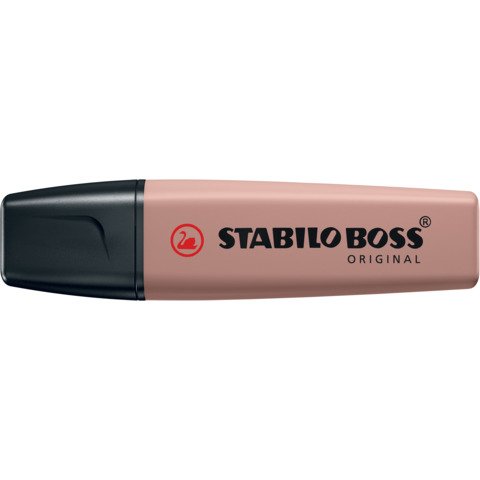STABILO BOSS ORIGINAL NATURE COLORS EVIDENZIATORE PUNTA A SCALPELLO 2/5 mm CACAO CONF 10 Pz.