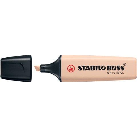 STABILO BOSS ORIGINAL NATURE COLORS EVIDENZIATORE PUNTA A SCALPELLO 2/5 mm SABBIA CONF 10 Pz.