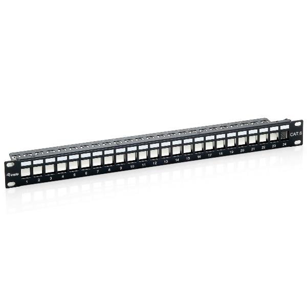 EQUIP CAT.6 PANEL FOR 24 KEYSTONE JACKS