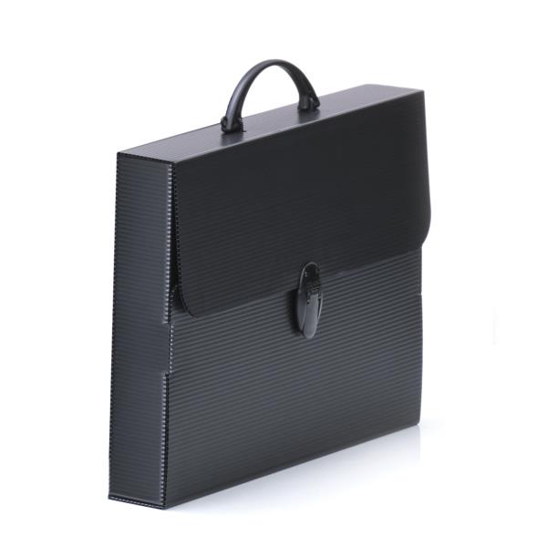 Valigetta Polionda Every Line Total Black - 27x37,5 cm - dorso 5 cm - Favorit