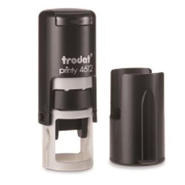 TRODAT PRINTY 4612 TIMBRO DI TESTO TONDO 12 mm PERSONALIZZABILE AUTOINCHIOSTRANTE CON CAPPUCCIO