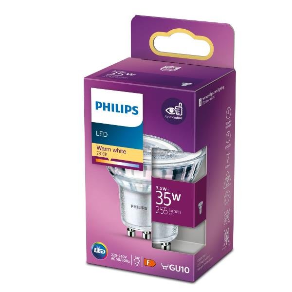 PHILIPS FARETTO LED IN VETRO GU10 3.5 W …
