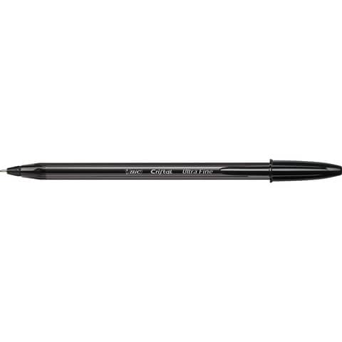 Penna a sfera con cappuccio Cristal Exact - punta 0,7 mm - nero - Bic - scatola 20 pezzi