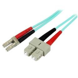 StarTech.com Cavo in fibra ottica duplex da 2m. - Cavo multimodale 50/125 LC-SC da 2m - LSZH - 10 Gb - OM3 (A50FBLCSC2) - Cavo patch - LC multi-mode (M) a SC multi-mode (M) - 2 m - fibra ottica - duplex - 50 / 125 micron - aqua
