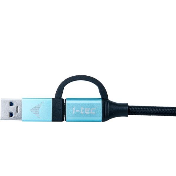 i-Tec - Cavo USB - USB, USB-C (M) a USB-C (M) - USB 3.1 Gen 2 - 1 m - supporto 4K, Supporto per l'erogazione di energia elettrica