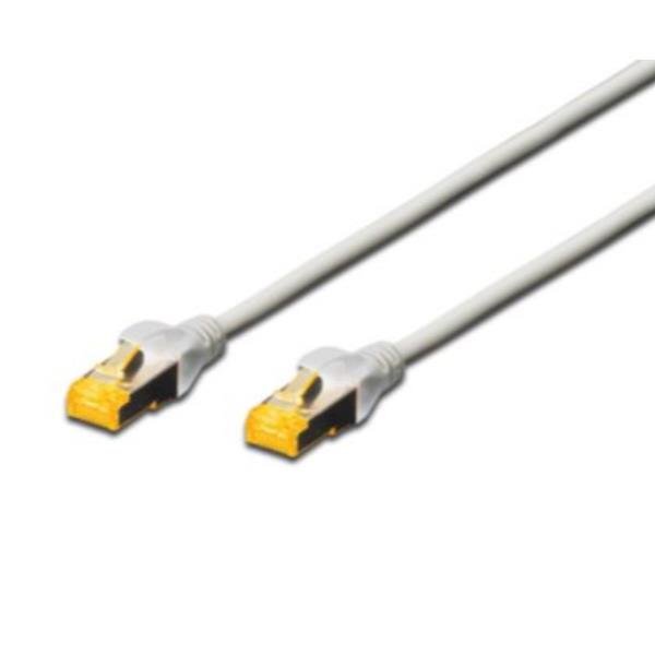 DIGITUS - Cavo patch - RJ-45 (M) a RJ-45 (M) - 5 m - SFTP - CAT 6a - schermato, senza alogeni, antiaggrovigliamento - grigio