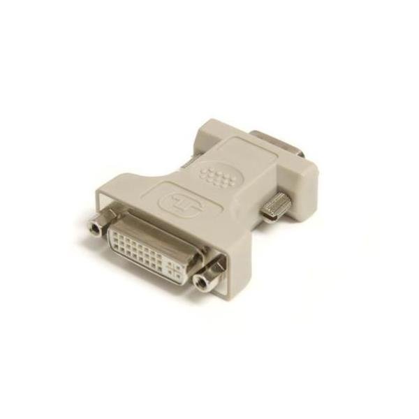 StarTech.com Adattatore video da DVI a VGA F/M - Converitore da DVI (F) a VGA (M) - Bianco (DVIVGAFM) - Scheda VGA - DVI-I (F) a HD-15 (VGA) (M) - beige