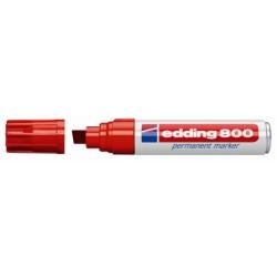 edding 800 - Marcatore - permanente - per vetro, metallo, plastica - rosso - 4-12 mm