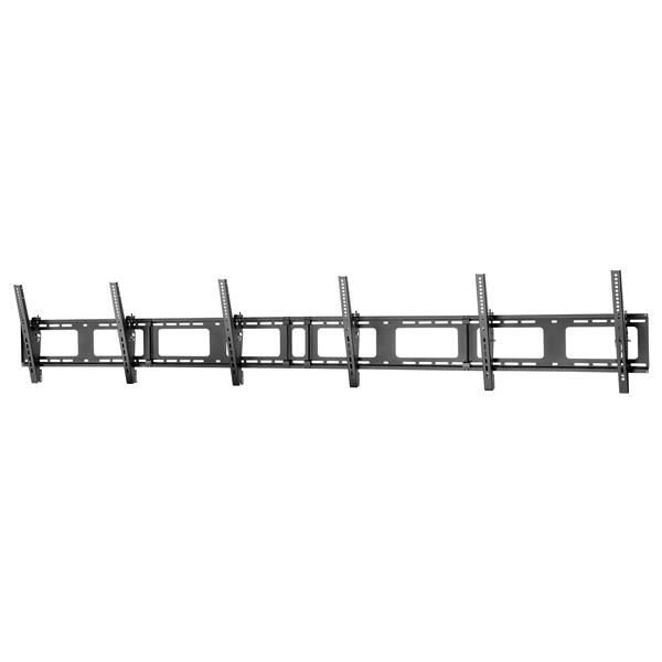 StarTech.com Supporto da Parete per Schermo Triplo - Supporto VESA - Braccio Menú Panoramico - Schermo da 40" a 50" - Inclinabile - Staffa - per scheda menu - acciaio - nero - dimensione schermo: 40"-50" - installabile a parete