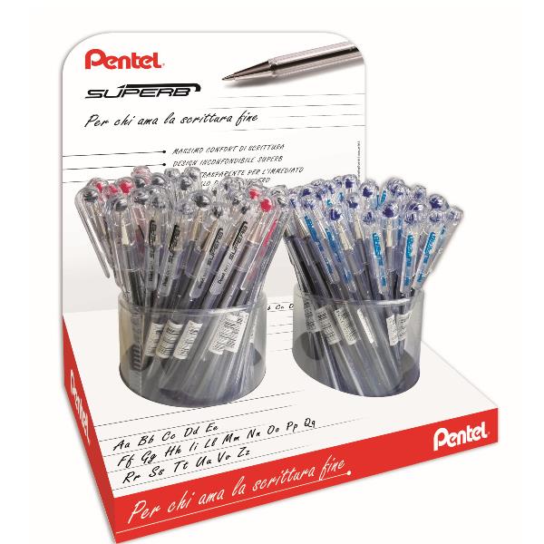 Penna sfera SuperB - colori assortiti (blu/rosso/nero) - …