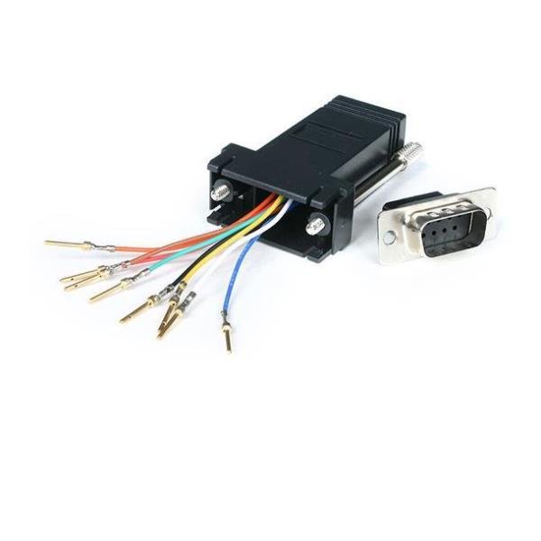 StarTech.com Adattatore modulare da DB9 a RJ45 M/F - Convertitore seriale da DB-9 (M) a RJ-45 (F) - GC98MF - Scheda seriale - DB-9 (M) a RJ-45 (F) - per StarTech.com 16 Port Enhanced RS232 Serial Console Server