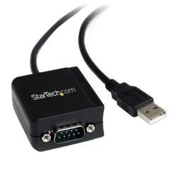 StarTech.com Cavo adattatore USB FTDI RS-232 a seriale 1 porta, isolamento ottico - Scheda seriale - USB - RS-232 - nero