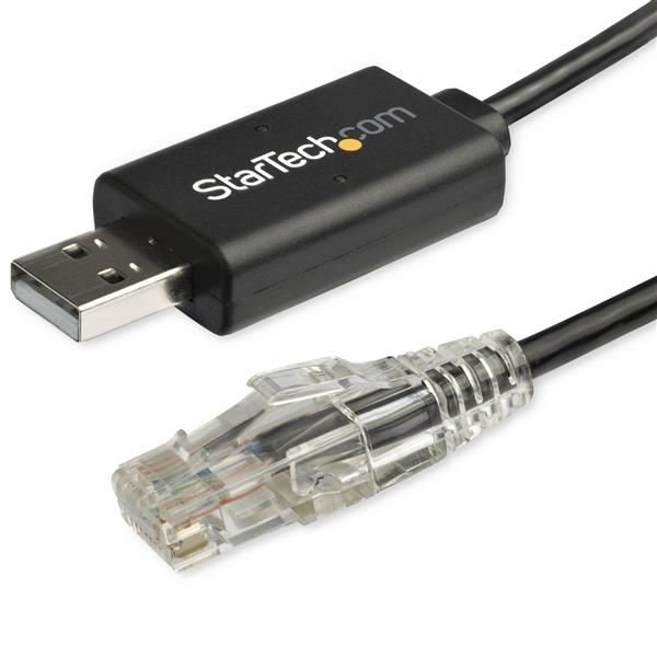 StarTech.com Cavo per Console CISCO USB - USB a RJ45 da 1,8 m Cavo Rollover - Compatibile Windows, Mac e Linux - M/M - Cavo seriale - USB (M) a RJ-45 (M) - 1.8 m - USB 2.0 - nero