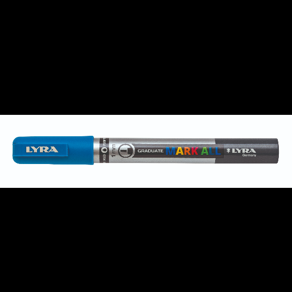 Lyra Graduate Mark All, Azzurro, Punta a ogiva/sottile, Blu, Grigio, Plastica, Fine, 1 mm