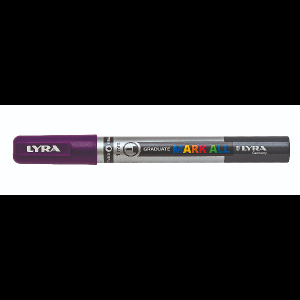 Lyra Graduate Mark All, Viola, Punta a ogiva/sottile, Grigio, Viola, Plastica, Fine, 1 mm