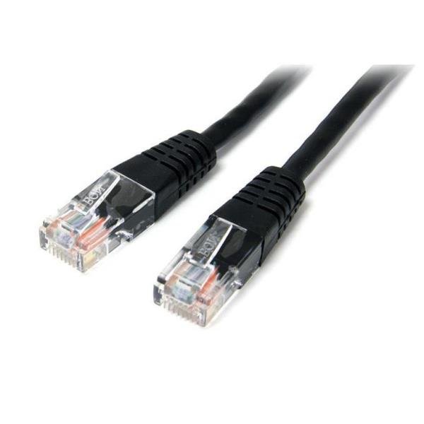 StarTech.com Cavo patch UTP Cat5e RJ45 modellato da 15 m - Cat5e nero- Cavo patch Ethernet (M45PAT15MBK) - Cavo patch - RJ-45 (M) a RJ-45 (M) - 15 m - UTP - CAT 5e - stampato - nero