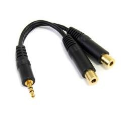 StarTech.com Cavo splitter stereo 15 cm - 3,5 mm maschio a 2 connettori femmina 3,5 mm - Ripartitore audio - mini-phone stereo 3.5 mm maschio a mini-phone stereo 3.5 mm femmina - 15.2 cm - per P/N: MU1MMS, PCISOUND4CH