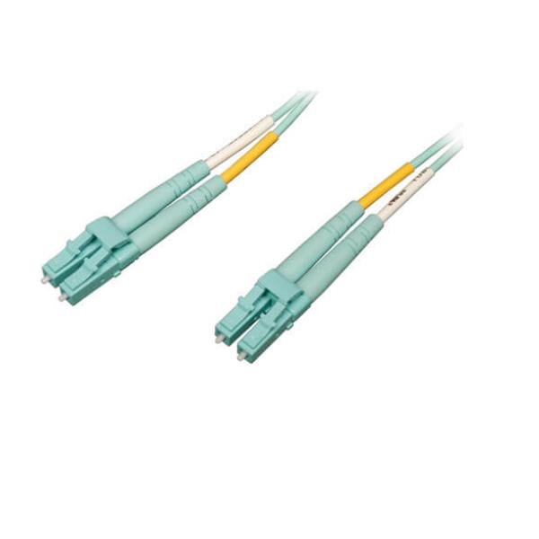 Tripp Lite 3M 10Gb/100Gb Duplex Multimode 50/125 OM4 LSZH Fiber Patch Cable LC/LC Aqua 3 Meters - Cavo patch - LC multi-mode (M) a LC multi-mode (M) - 3 m - fibra ottica - duplex - 50 / 125 micron - OM4 - aqua