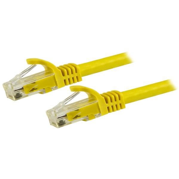StarTech.com Cavo patch antigroviglio UTP RJ45 Cat6 Gigabit 15 m giallo - Cavo patch 15 m (N6PATC15MYL) - Cavo patch - RJ-45 (M) a RJ-45 (M) - 15 m - UTP - CAT 6 - stampato, antiaggrovigliamento - giallo